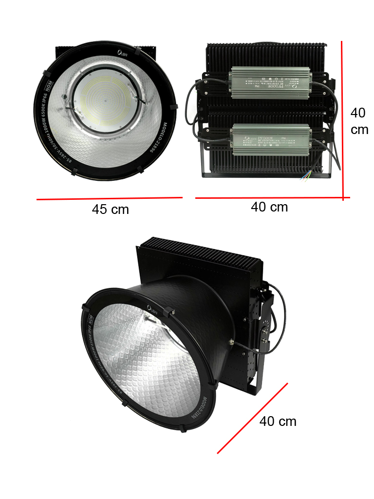 Foco Reflector 800w Luz Led Exterior Canchas Ip67