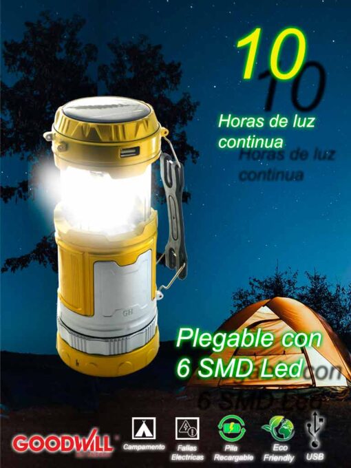 Lámpara linterna para camping